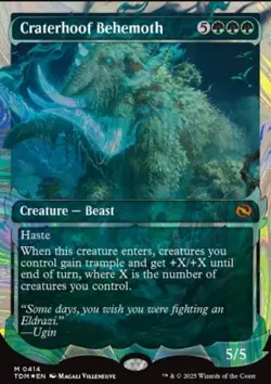 Craterhoof Behemoth - English Halo Foil - Showcase Tarkir: Dragonstorm MTG NM - Image 1