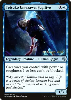 Tetsuko Umezawa, Fugitive [Dominaria Prerelease Promos] Lightly Played Foil - Image 1