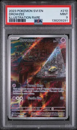 2023 POKEMON SVI EN-SCARLET & VIOLET ILLUSTRATION RARE #210 DROWZEE PSA 9 - Image 1