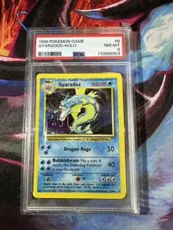 Gyarados Base Set Holo Rare 6/102 PSA 8 NM-MT1999 Pokemon TCG - Image 1