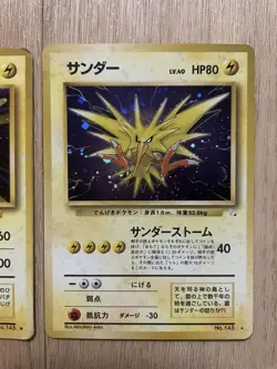 Pokemon Cards Old Back Thunder Holo 2 Types Bulk Sale Collection - Image 3