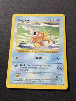 1999 Pokemon Shadowless Magikarp #35/102 - Image 1