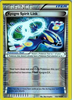 Kyogre Spirit Link 132/160 Uncommon - Pokemon XY: Primal Clash - Reverse Holo NM - Image 1