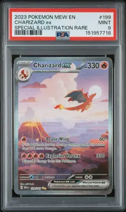 2023 POKEMON MEW EN-151 #199 CHARIZARD ex SPECIAL ILLUSTRATION RARE PSA 9 - Image 1