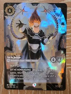 Disney Lorcana Wilds Unknown Enchanted Foil Syndrome Out For Revenge 238/204 - Image 1