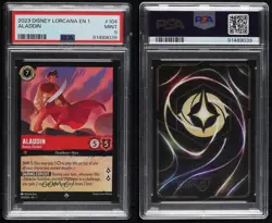 2023 Disney Lorcana The First Chapter 1 Aladdin - Heroic Outlaw Super Rare PSA 9 - Image 3