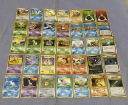 Pokemon Cards Old Back Bulk Sale Blastoise Sakaki Machamp Forretress Aerodactyl - Image 1
