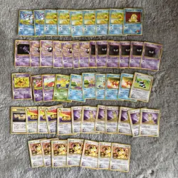 Pokemon Cards Old Back 52 Cards Bulk Sale Large Collection - Image 1