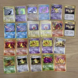 Pokemon Cards 22 Cards Trainer Bad Series Rare Cards Old Back Collection - Image 1