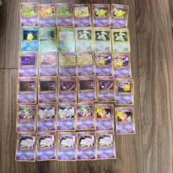 Pokemon Cards Old Back Sabrina Card Set 35 Cards Collection - Image 1