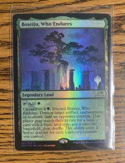 Boseiju, Who Endures Foil Promo Pack Kamigawa Neon Dynasty Green MTG - Image 1