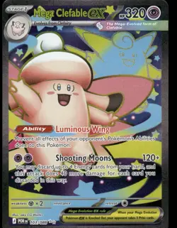 2026 Mega Clefable ex - 103/088 Ultra Rare Holo NM ME03: Perfect Order Pokemon - Image 1