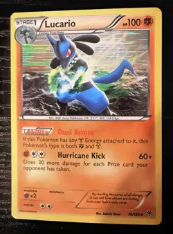 Lucario 78/135 Plasma Storm Holo Rare Stage 1 Pokemon TCG Card English - Image 1