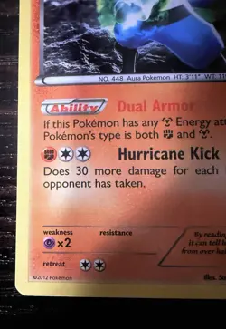 Lucario 78/135 Plasma Storm Holo Rare Stage 1 Pokemon TCG Card English - Image 5