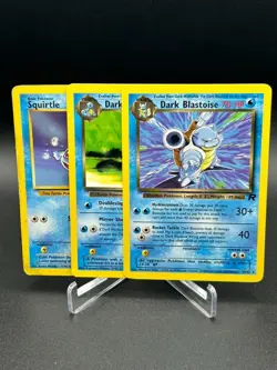 Pokemon TCG Dark Blastoise Wartortle Squirtle /82 Team Rocket Set Vintage LP/MP - Image 1