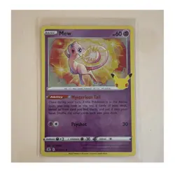 Pokemon Mew Celebrations Holo Rare 011/025 60 HP Mysterious Tail Psyshot Card - Image 1