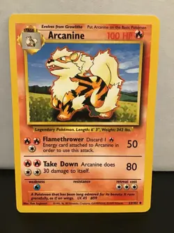 Arcanine 23/102 Pokemon Base Set Uncommon - Image 1