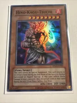 Hino-Kagu-Tsuchi Super Rare RP02-EN060 Reprint NM Yugioh - Image 2