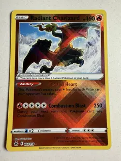Pokemon TCG Radiant Charizard Crown Zenith 020/159 Holo Radiant Rare - Image 1