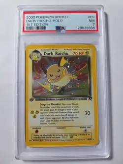 2000 POKEMON ROCKET 1ST EDITION #83 DARK RAICHU-HOLO PSA 7 New Cert - Image 1