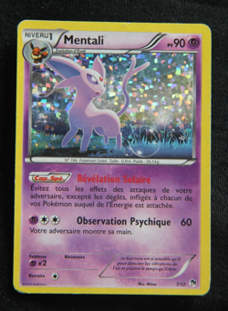 Pokemon "Mentali / Espeon" 7/12 *Holo* McDonald's 2013 - French - Light Played - Image 1