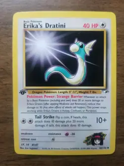 Erika’s Dratini 42/132 1st Edition Gym Heroes Near Mint 1999 Pokemon - Image 2