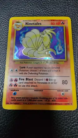 Pokemon TCG Ninetales Base Set 12/102 Holo 1999-2000 Wizards Base Set Copyright - Image 1