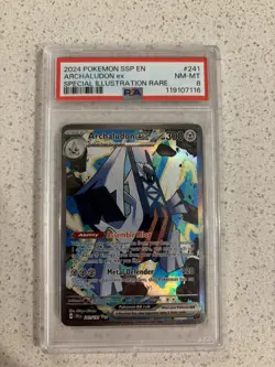 2024 POKEMON SSP EN 241 ARCHALUDON EX SPECIAL ILLUSTRATION RARE NEAR MINT PSA 8 - Image 1