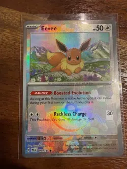 Pokemon Prismatic Evolutions Eevee Master Ball Reverse Holo 074/131 - Image 1