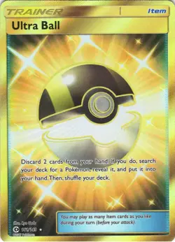 Ultra Ball (Secret) 161/149 Holo Secret Rare SM Base Set Pokemon - Image 1