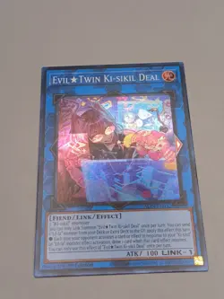 Yugioh! Evil Twin Ki-sikil Deal ALIN-EN052 Super Rare 1st Edition NM - Image 2