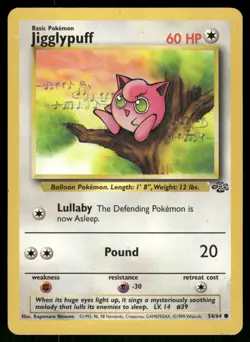 1999 Heavy Played Pokemon Jigglypuff 54/64 Jungle English - Image 1