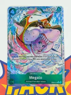 Megalo EB04-018 Alt Art Rare OP15 One Piece CCG Azure Sea's Seven - Image 1