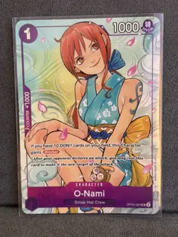 O-Nami OP05-062 SR Full Art Promo One Piece Illustration Box Vol. 1 NM - Image 1