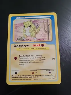 Pokemon Funskool Card Sandshrew India 2004 f07 - Image 1