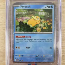CGC 9.5 HEAD SWIRL 🌀💫 Psyduck MEP 007 Mega Cosmos Holo Promo Pokemon Card - Image 5