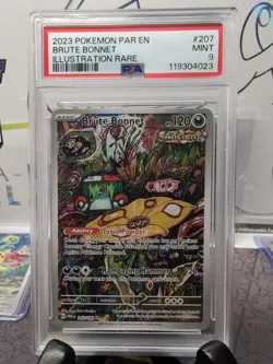 PSA 9 Brute Bonnet 207/182 Paradox Rift Illustration Rare Pokemon Card - Image 1