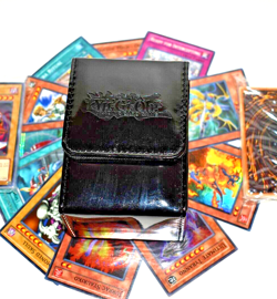 YuGiOh! TCG deluxe black glossy style deck box w/logo RARE PROMO +extra cards VG - Image 2