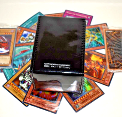 YuGiOh! TCG deluxe black glossy style deck box w/logo RARE PROMO +extra cards VG - Image 3