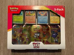 Pokemon Card Scarlet & Violet 151 5x Mini Tins Costco 10 Packs & Promos - Image 1
