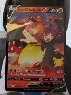 Pokemon Lance's Charizard V Full Art Promo Holo SWSH133 Celebrations Card - Image 1