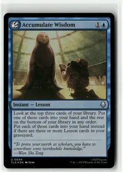 Accumulate Wisdom U 44 Foil MTG TLA Magic - Image 1
