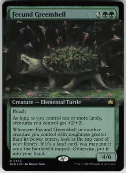 MTG TCG Fecund Greenshell (Extended Art) R Bloomburrow 362 - Image 1