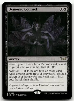 Demonic Counsel #92 (NM) Duskmourn DSK Magic MTG - Image 1