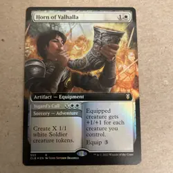 x1 Horn of Valhalla // Ysgard's Call - Foil - Extended Art R MTG Commander Legen - Image 1