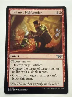 MTG Untimely Malfunction 0161 Reg Duskmourn House of Horror NM DSK - Image 1