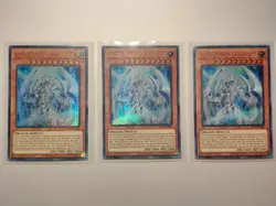 Yu-Gi-Oh! Armed Dragon LV10 White BLVO-EN005 1st Ed Ultra Rare (Set Of 3) - Image 1