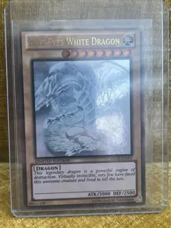 Konami Blue-Eyes White Dragon GLD5-EN001 Ghost/Gold Foil LE 3000/2500 - Image 1