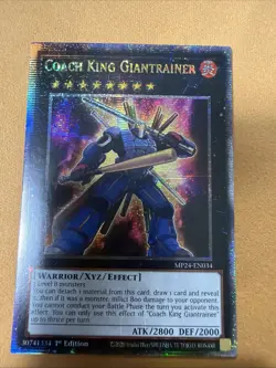 Yugioh Coach King Giantrainer MP24-EN034 Quarter Century Rare 1st Edition NM - Image 1
