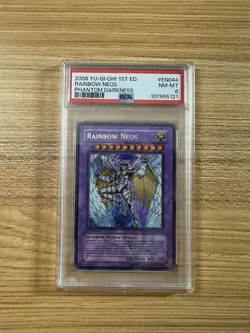 Yu-Gi-Oh Rainbow Neos PTDN-EN044 Secret Rare 1st Edition PSA 8 - Image 1